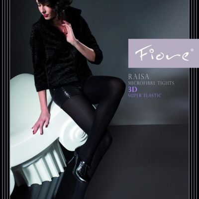 Raisa opaque tights Fiore 120 den 3D microfiber BLACK, PLUM, NAVY, MOCCA, GREY